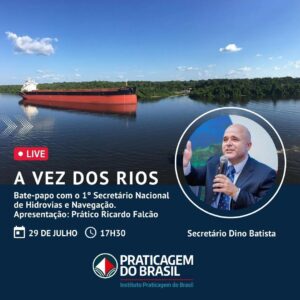 Leia mais sobre o artigo Praticagem do Brasil realiza live com Secretário Nacional de Hidrovias e Navegação 